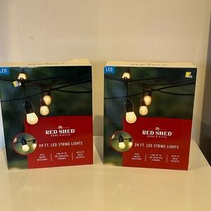 Red Shed Black String Lights for Festive Decor